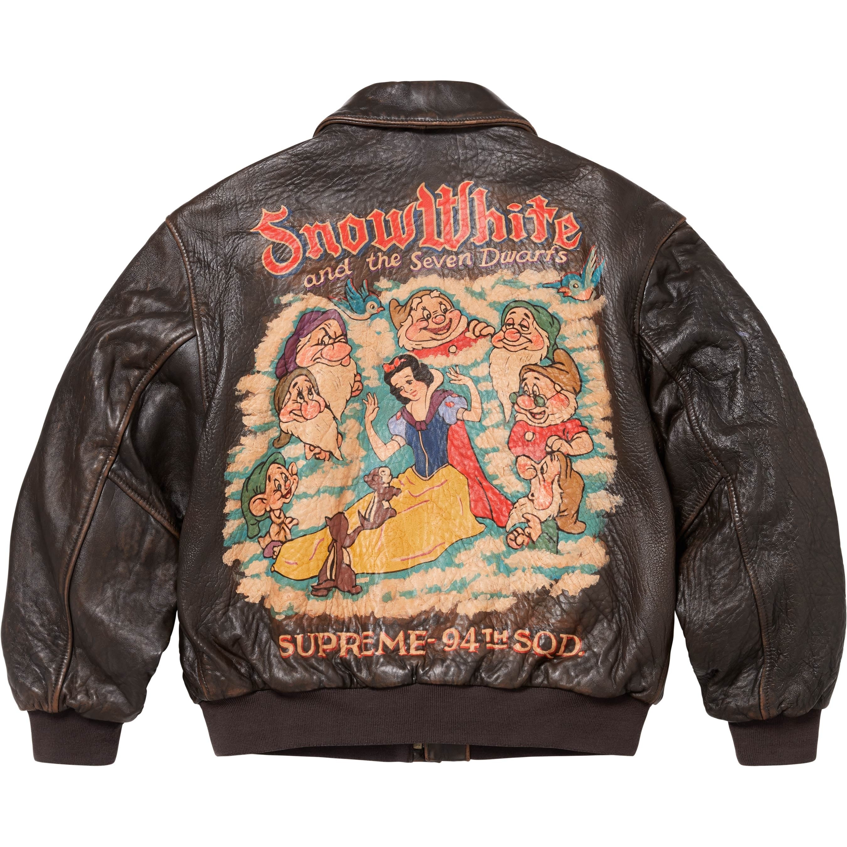 Supreme®/Schott® Snow White Hand-Painted Leather A2 Jacket view 6